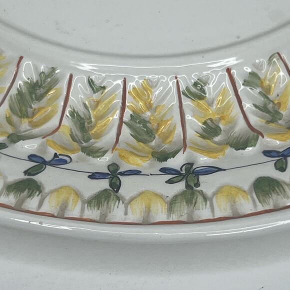 Hand Painted Vintage Italian Faience Footed Porcelain Tureen W/ Underplate Italy - Picture 15 of 15